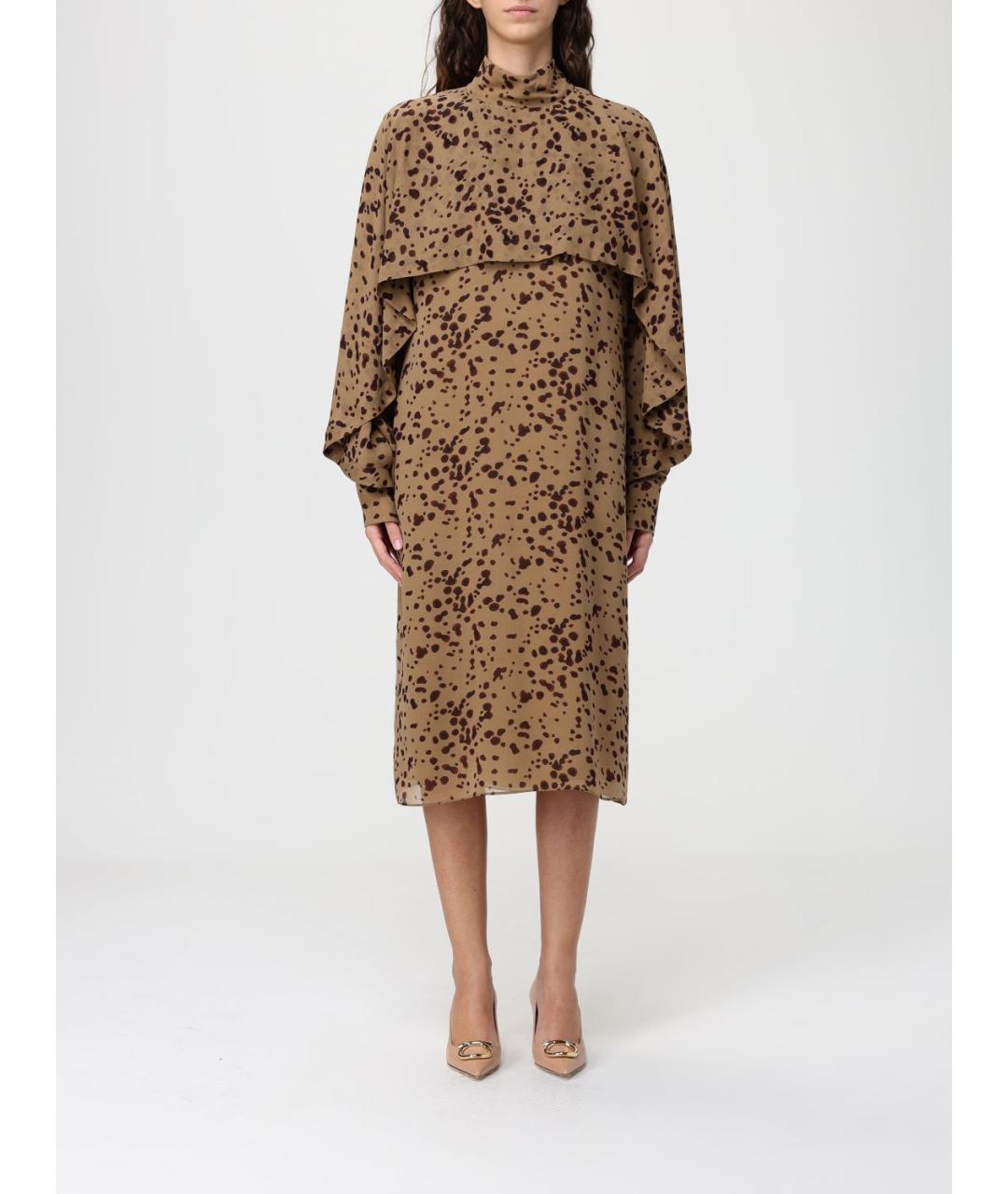 FERRAGAMO Мульти шелковое коктейльное платье, фото 2