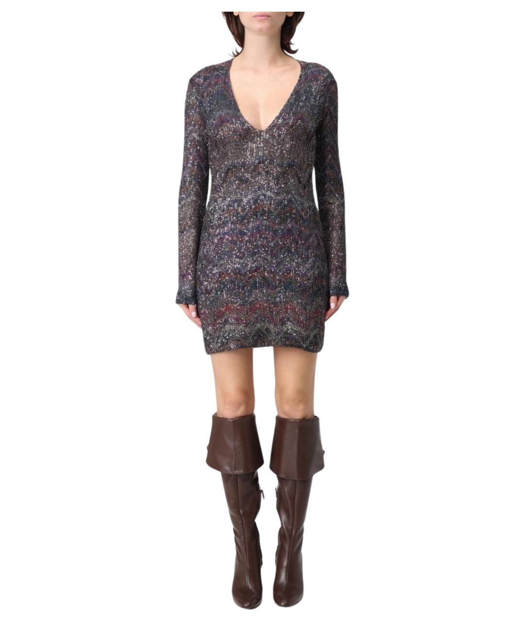 MISSONI Серое вискозное платье, фото 1