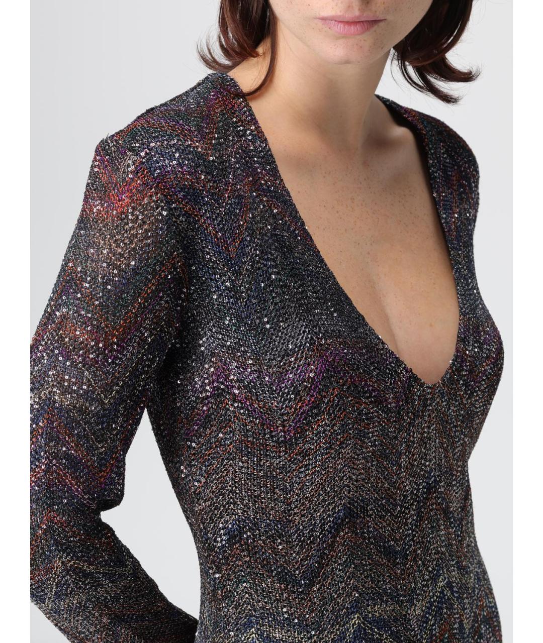 MISSONI Серое вискозное платье, фото 4