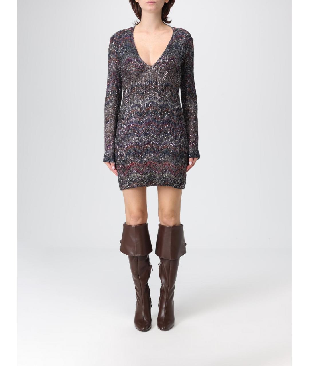 MISSONI Серое вискозное платье, фото 5