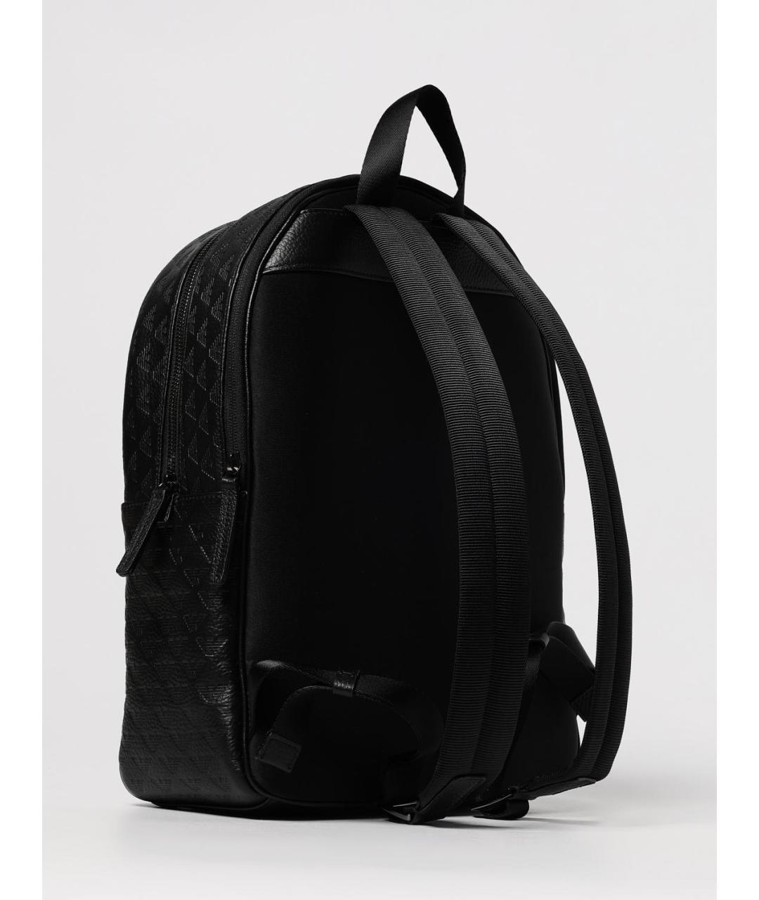 EMPORIO ARMANI Черный кожаный рюкзак, фото 2
