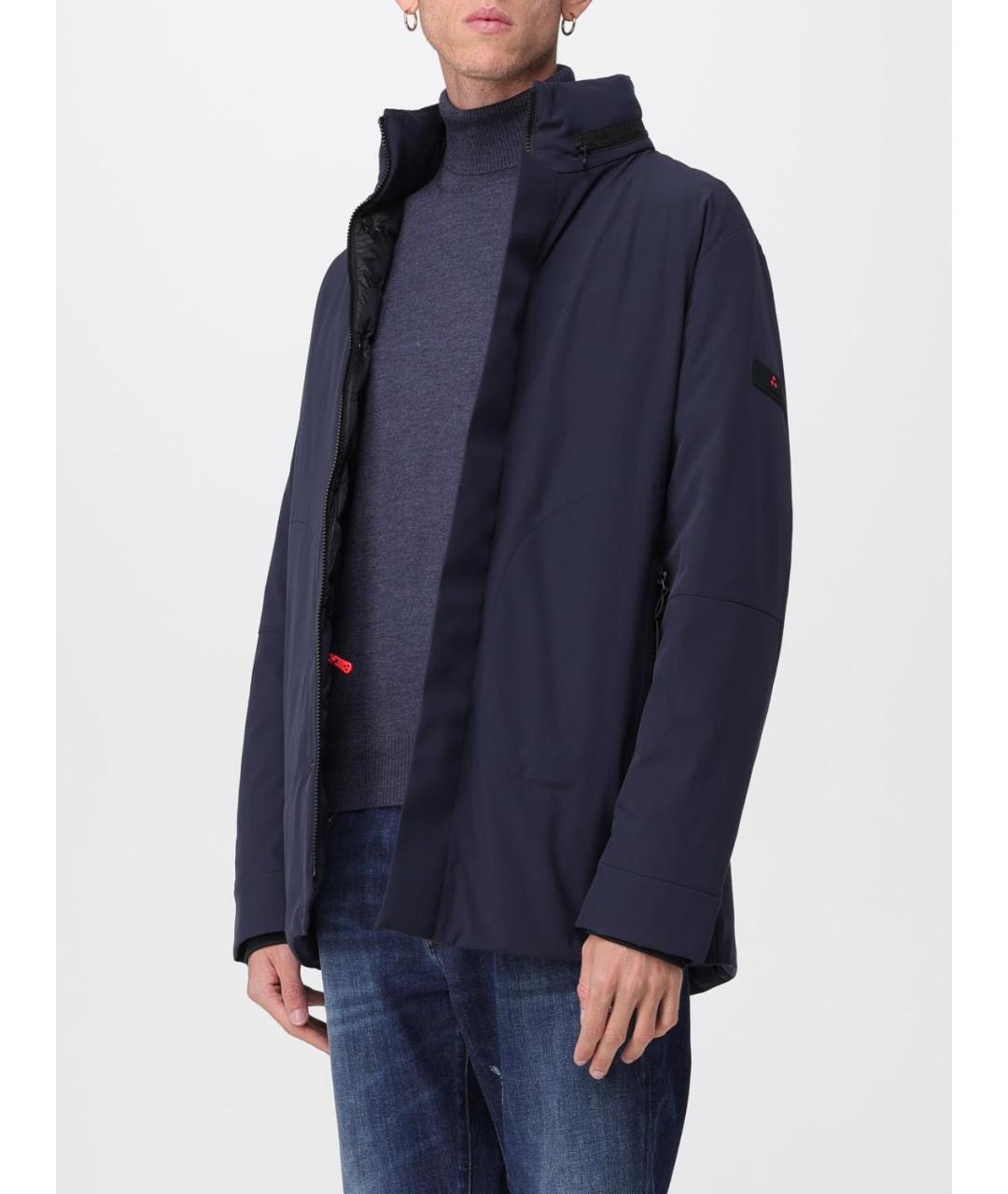 PEUTEREY Синяя полиэстеровая куртка, фото 3