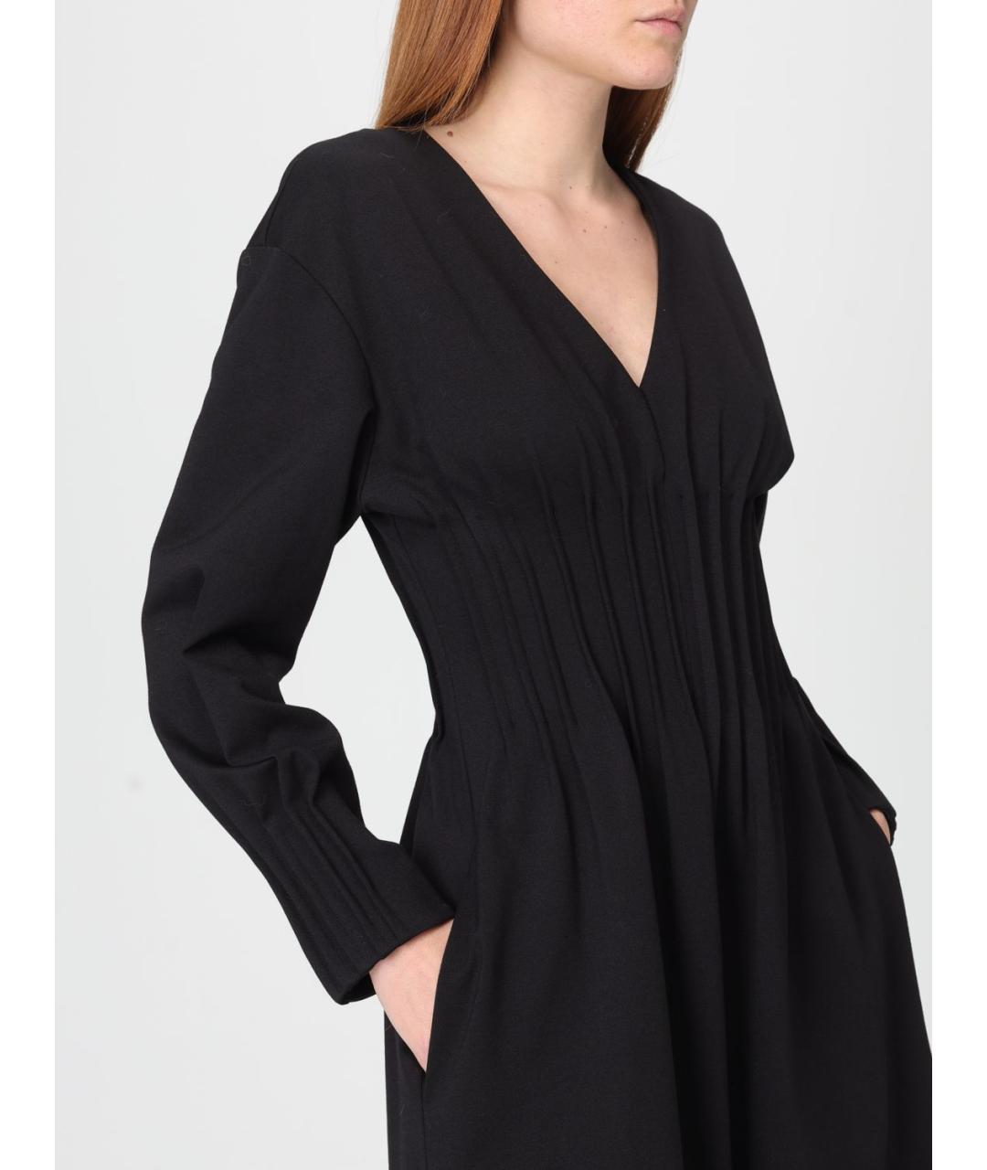 MEIMEIJ Черное вискозное повседневное платье, фото 3