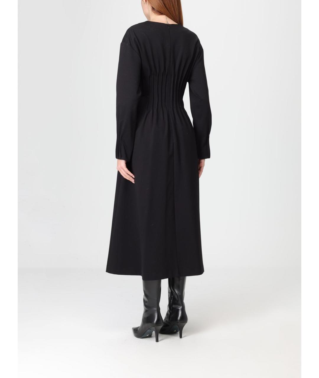 MEIMEIJ Черное вискозное повседневное платье, фото 2