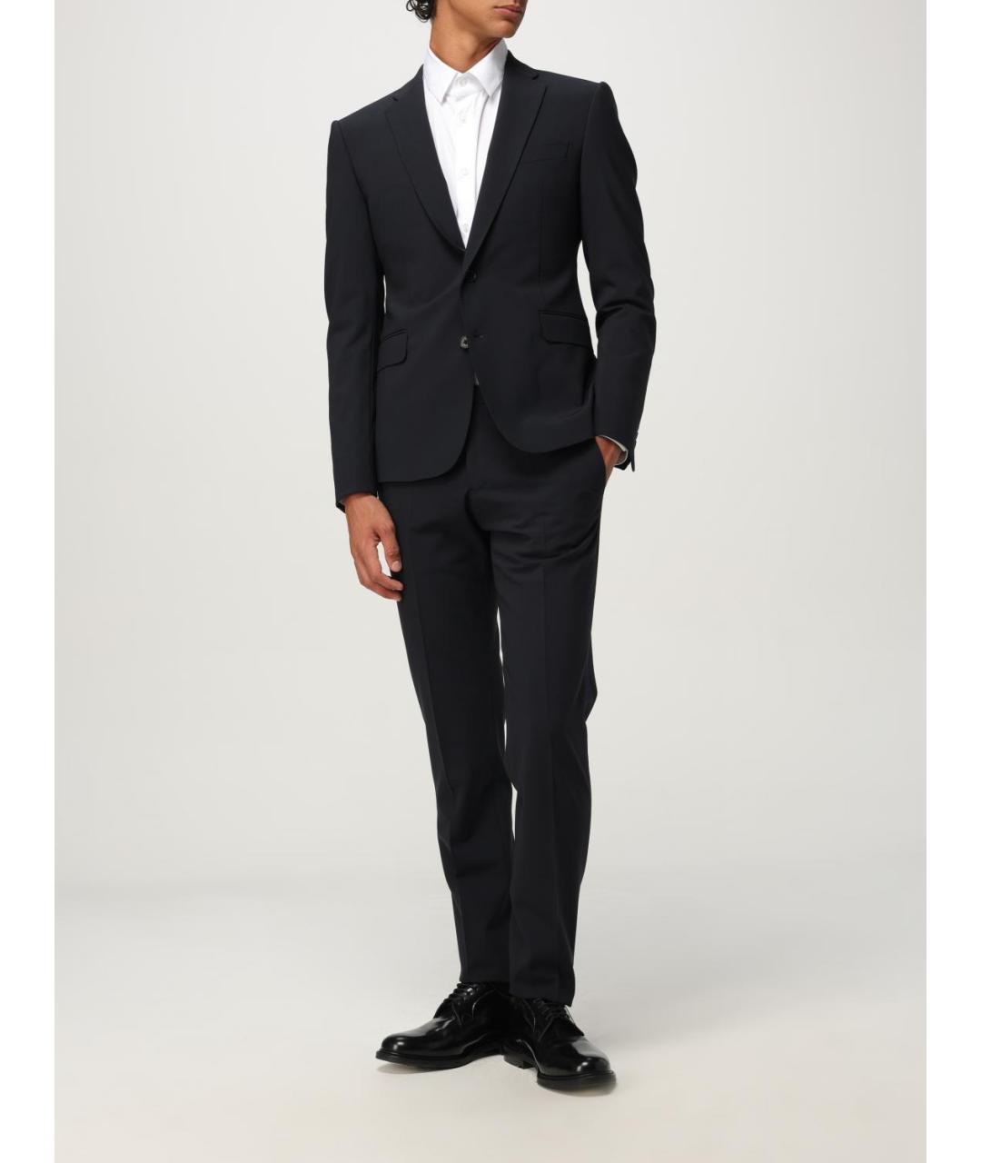 EMPORIO ARMANI Темно-синий классический костюм, фото 2