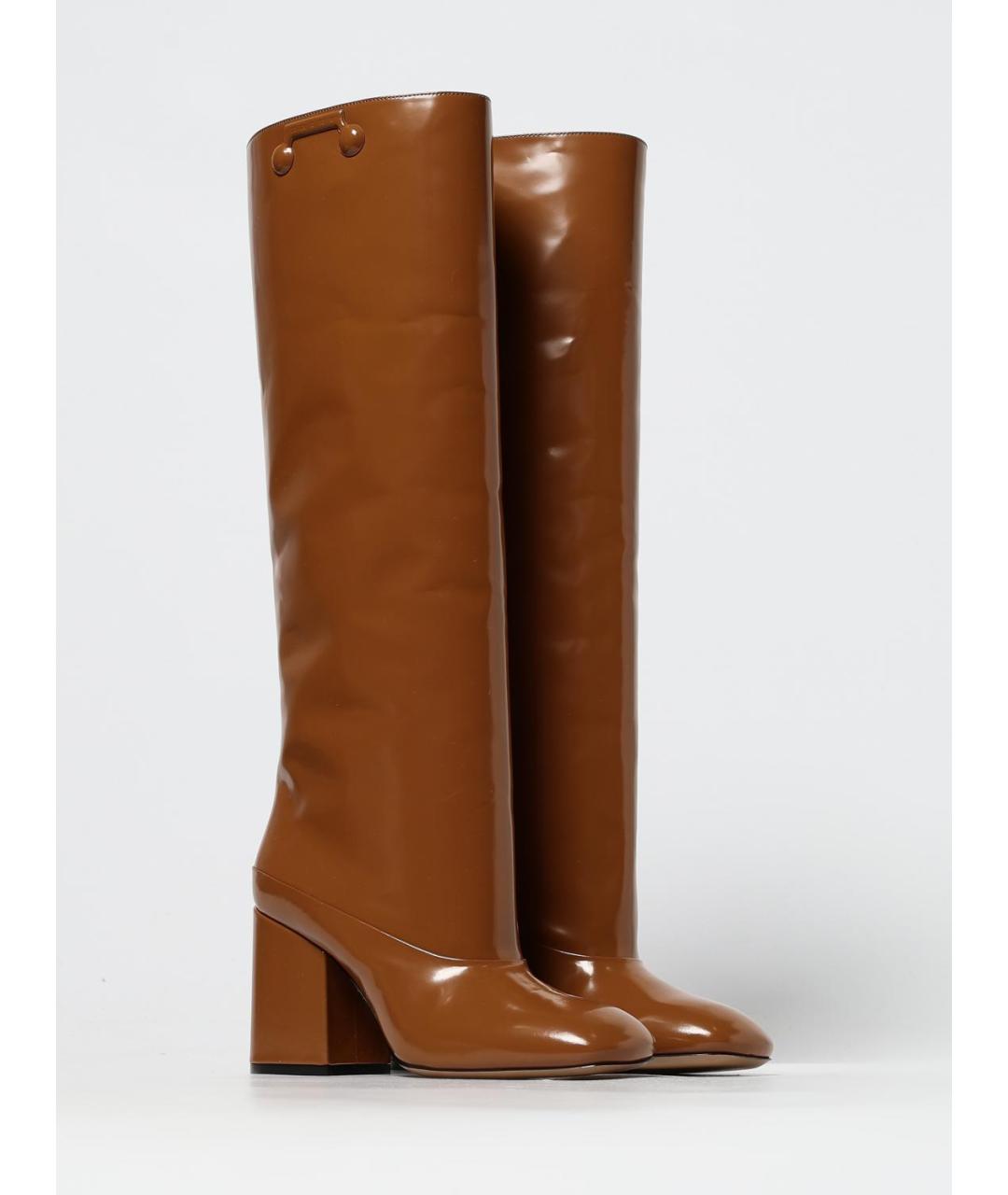 MARNI Коричневые кожаные сапоги, фото 2