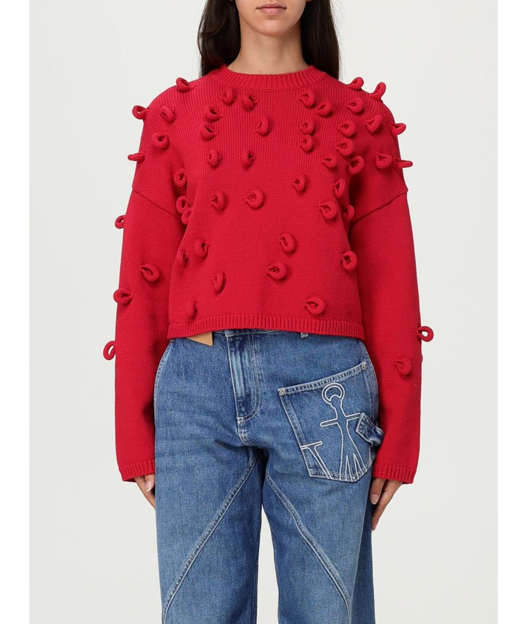 J.W.ANDERSON Красный хлопковый джемпер / свитер, фото 2