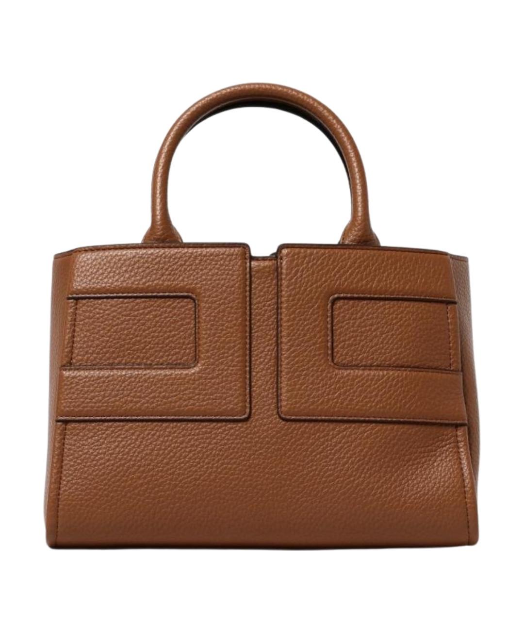 ELISABETTA FRANCHI Коричневая сумка тоут из искусственной кожи, фото 1