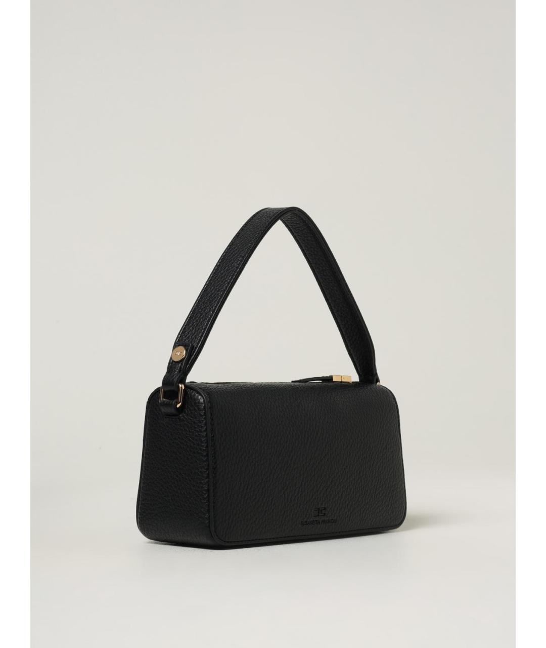 ELISABETTA FRANCHI Черная сумка с короткими ручками из искусственной кожи, фото 2