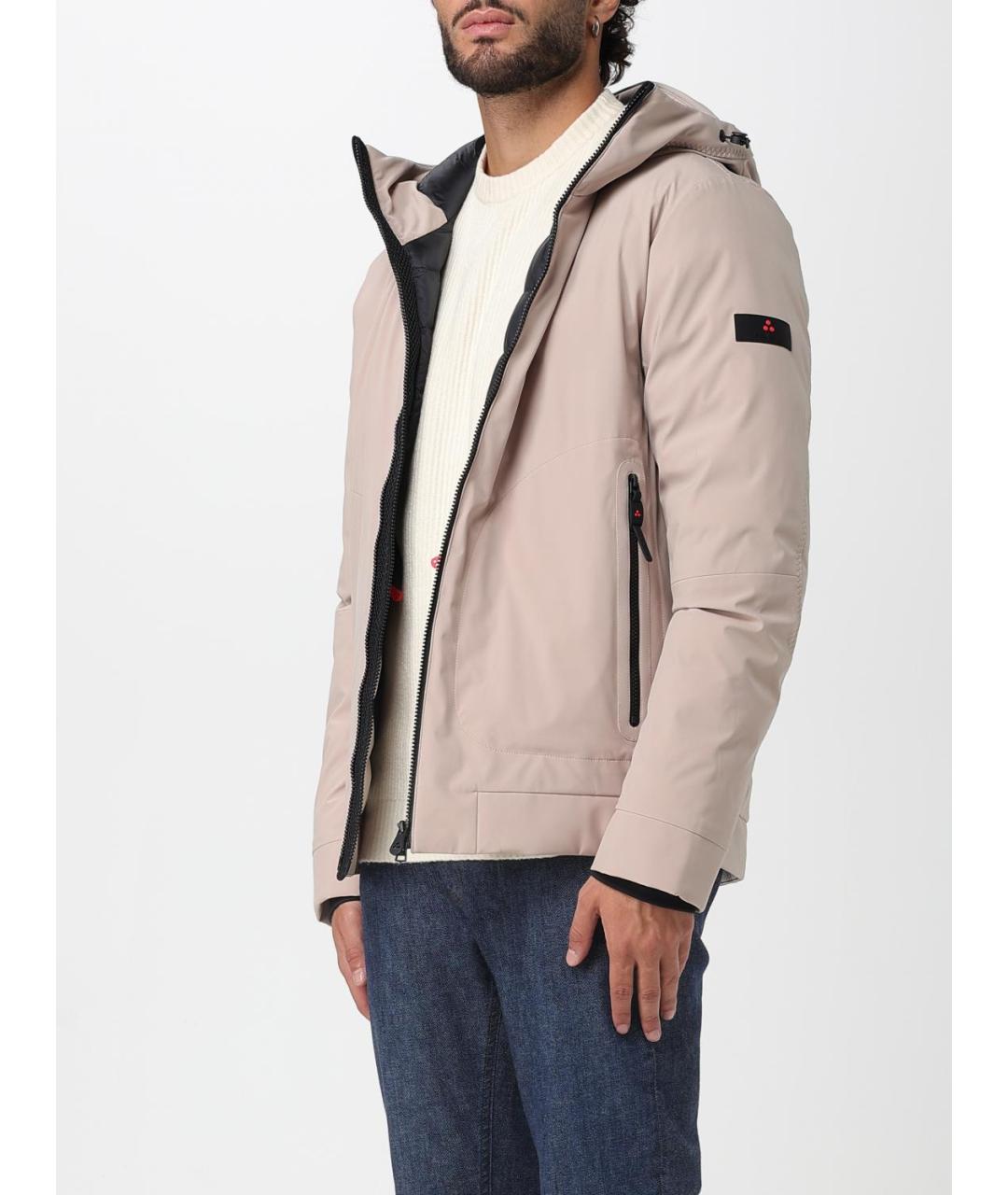 PEUTEREY Бежевая полиэстеровая куртка, фото 3