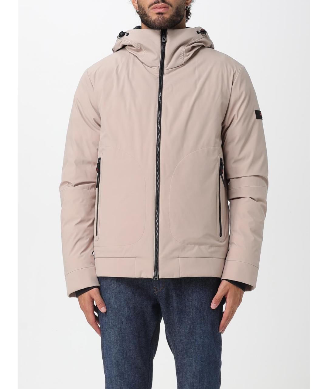 PEUTEREY Бежевая полиэстеровая куртка, фото 5