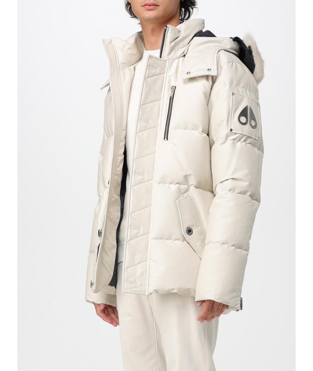 MOOSE KNUCKLES Белая полиамидовая куртка, фото 4