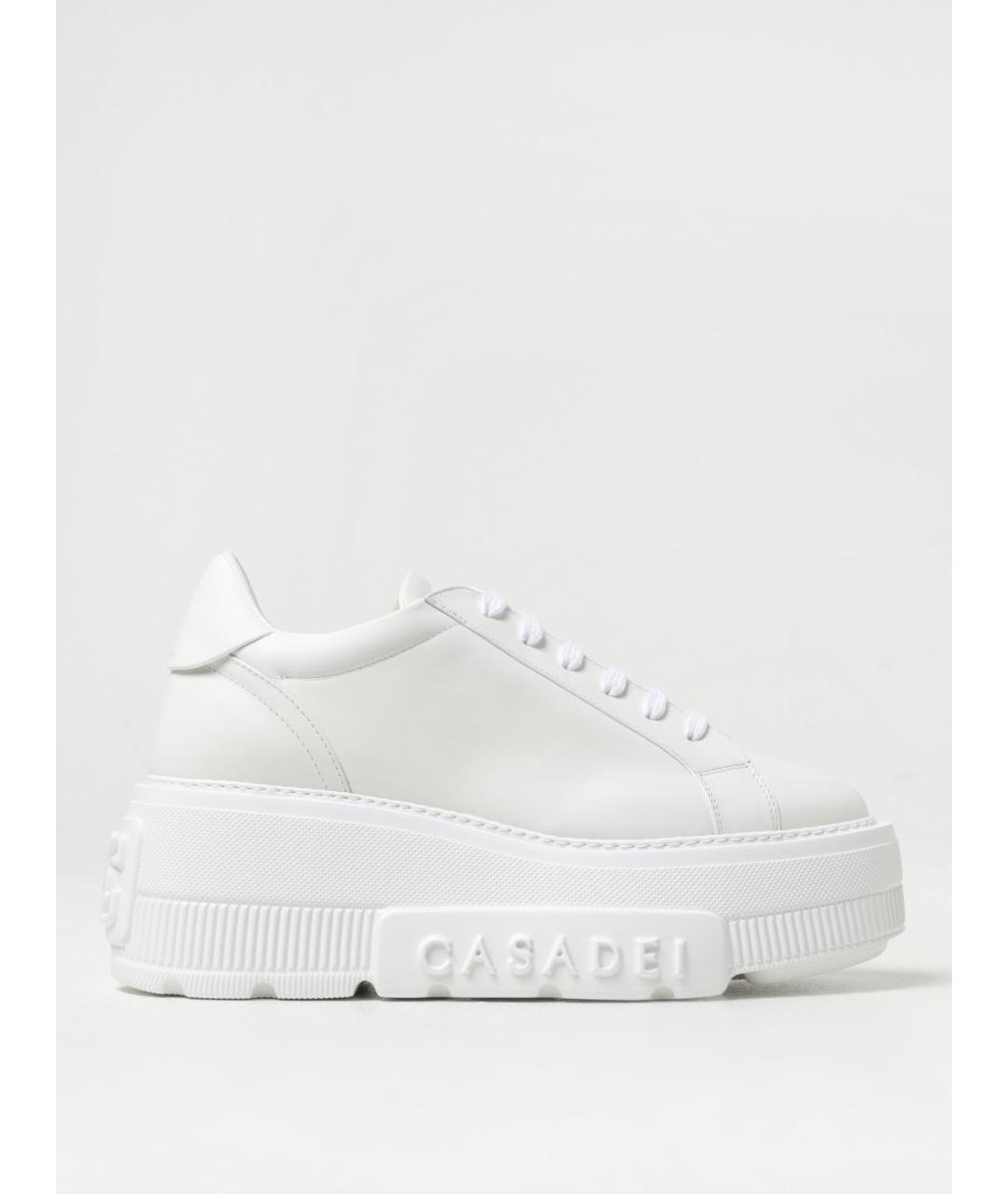 CASADEI Белые кожаные кроссовки, фото 5