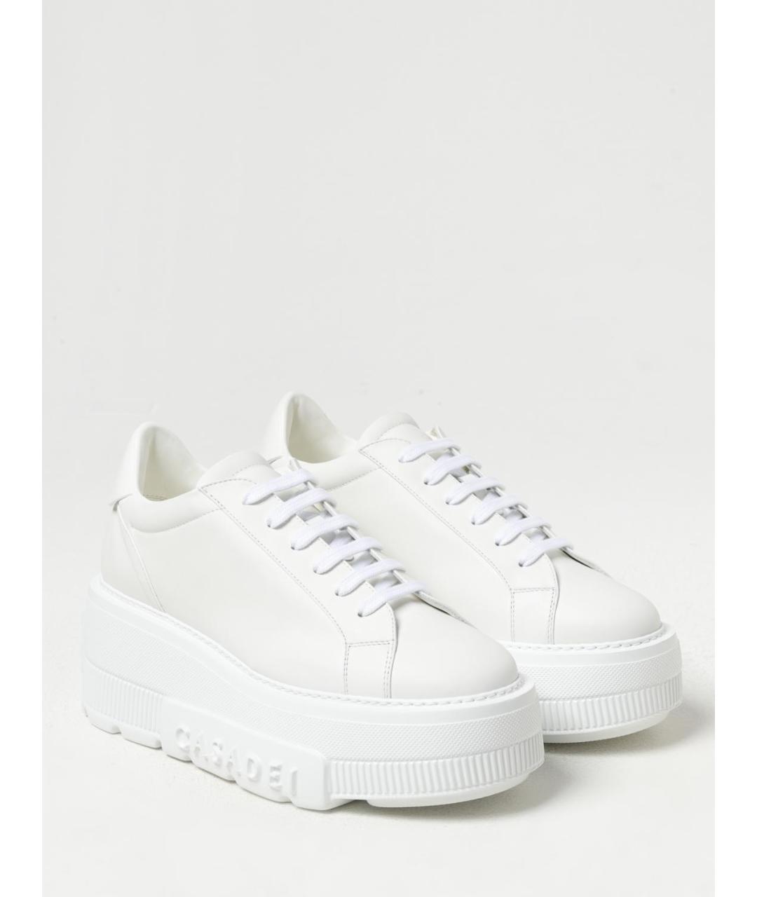 CASADEI Белые кожаные кроссовки, фото 2