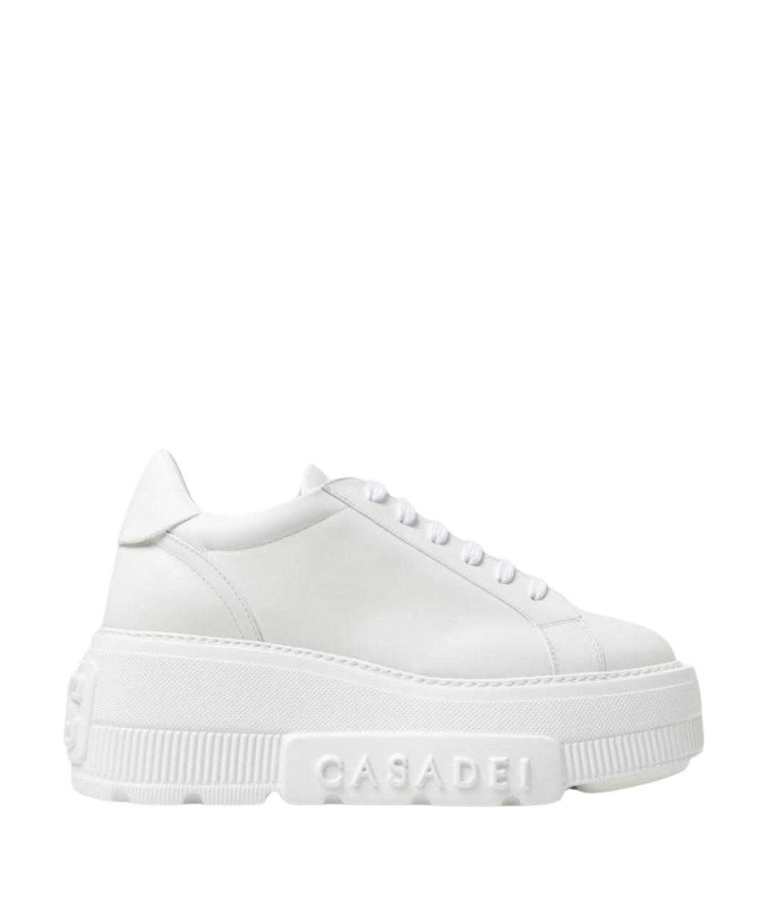 CASADEI Белые кожаные кроссовки, фото 1
