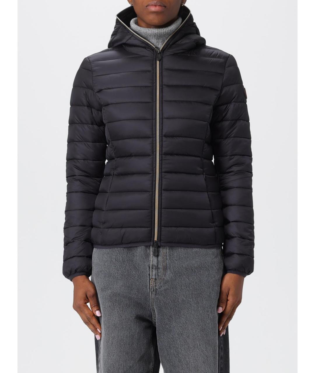 SAVE THE DUCK Черный полиамидовый пуховик, фото 2