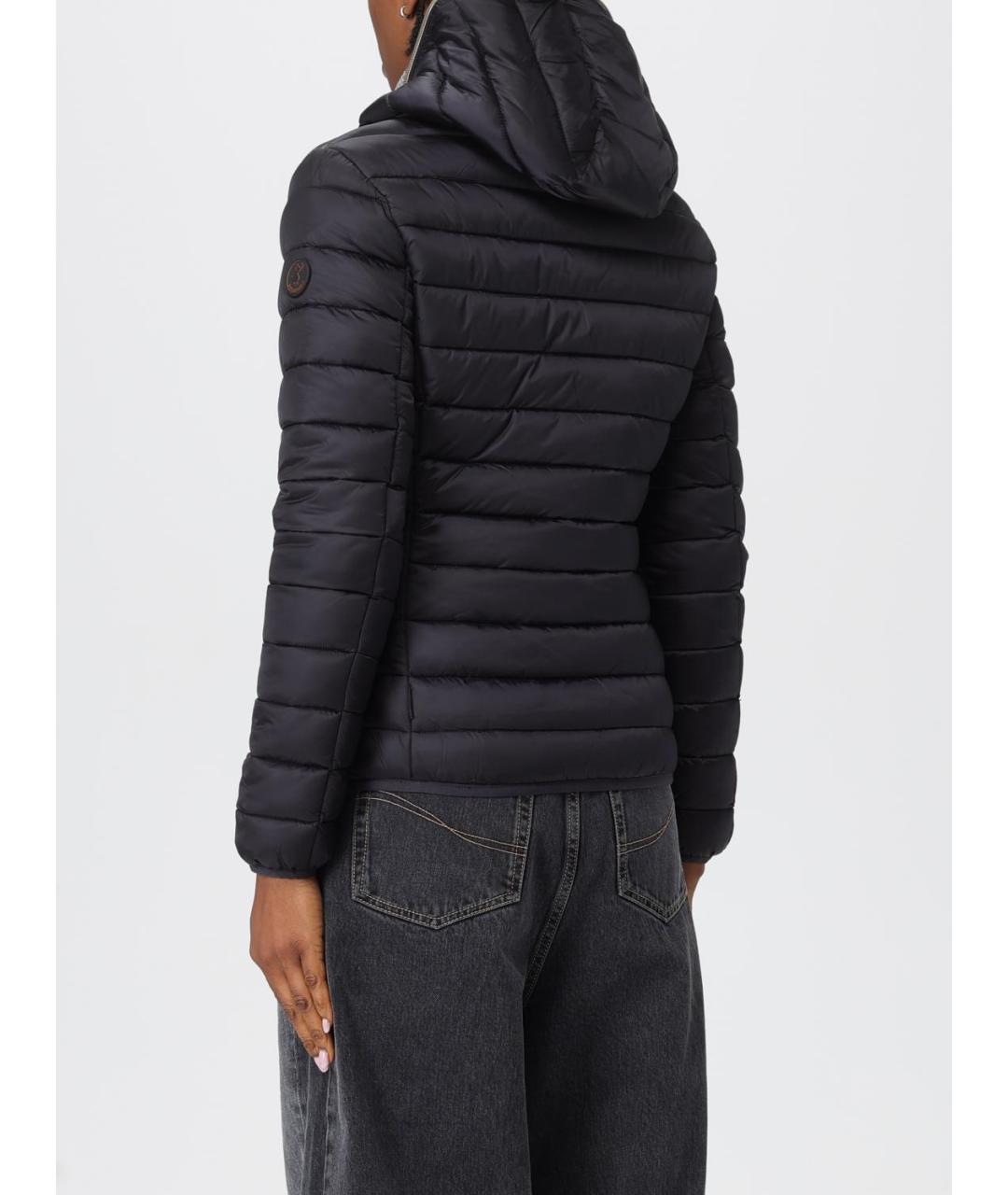 SAVE THE DUCK Черный полиамидовый пуховик, фото 3