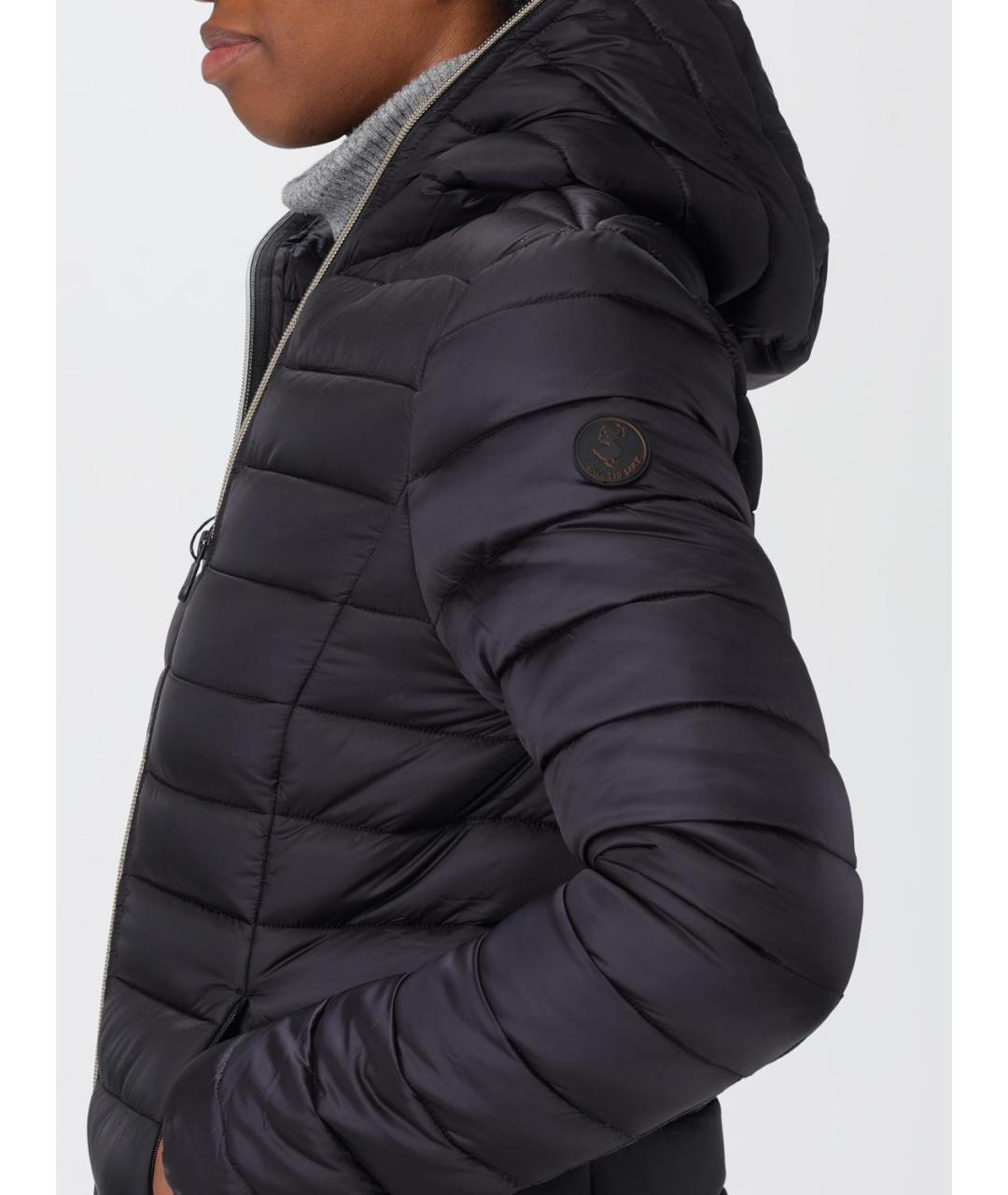 SAVE THE DUCK Черный полиамидовый пуховик, фото 5