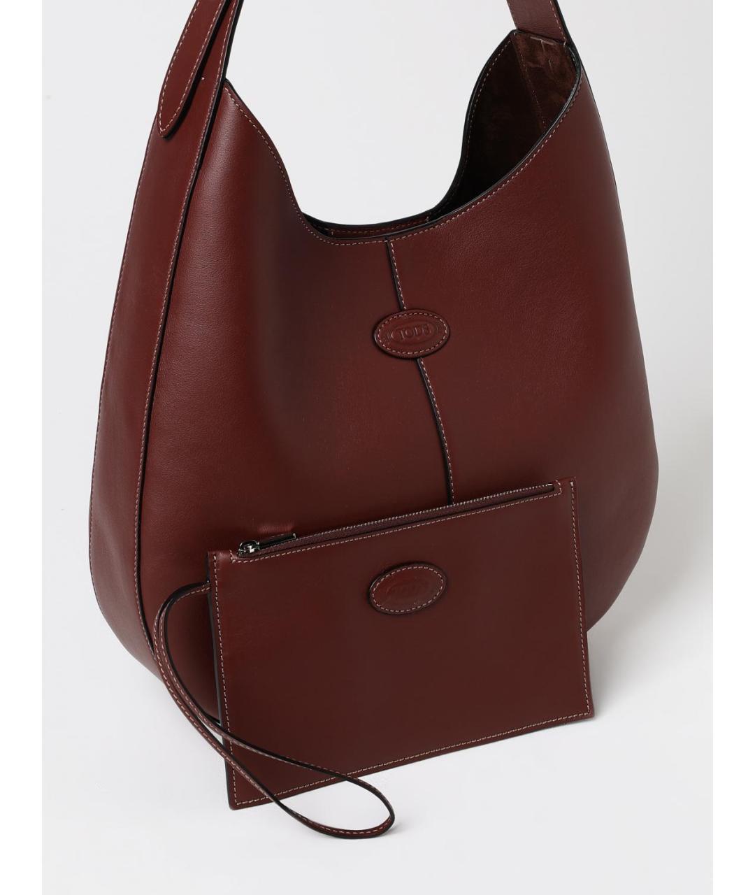 TOD'S Коричневая кожаная сумка через плечо, фото 4
