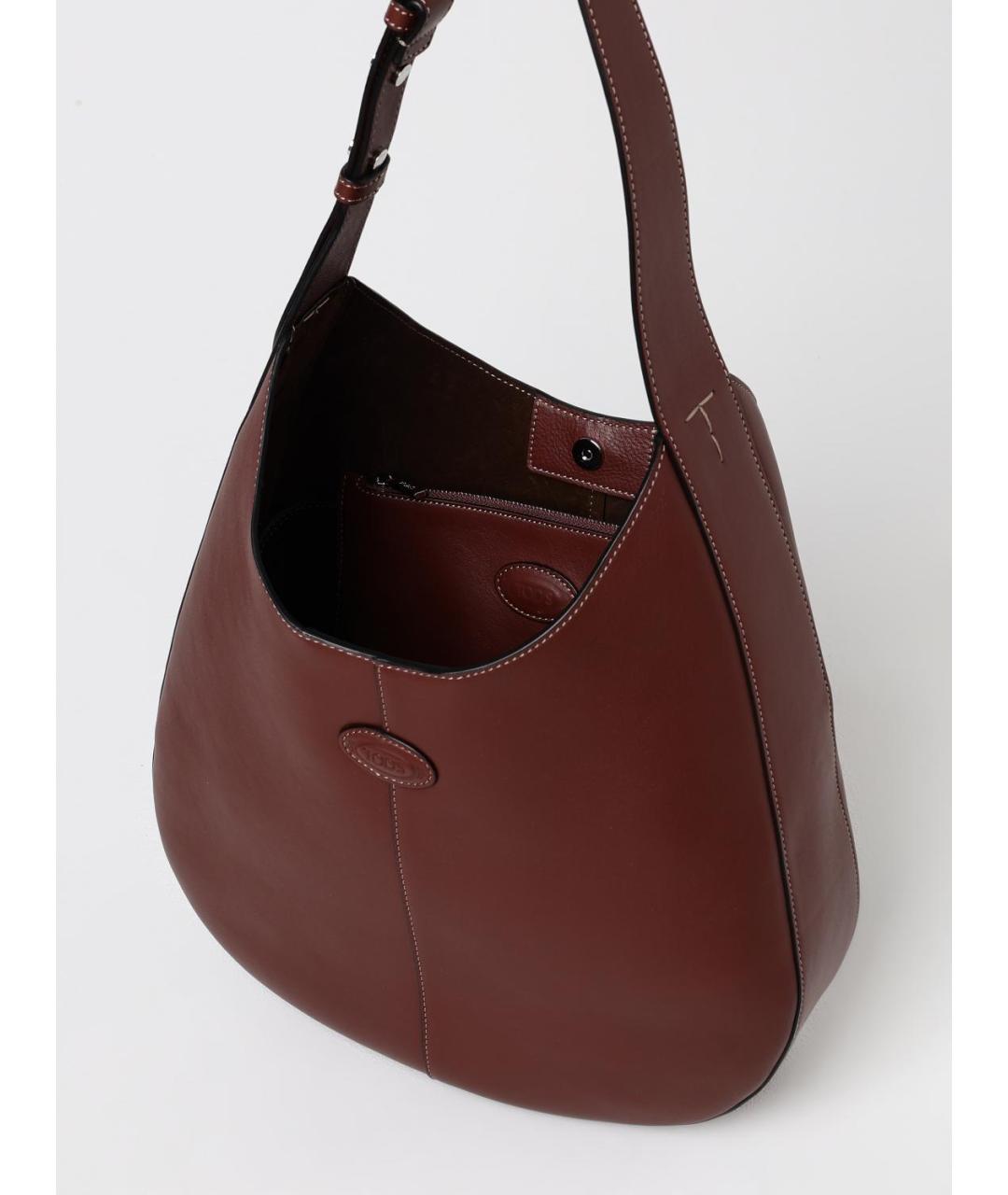 TOD'S Коричневая кожаная сумка через плечо, фото 5