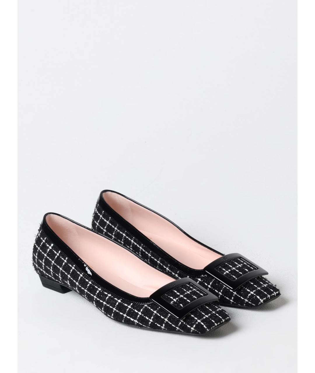 ROGER VIVIER Черные текстильные балетки, фото 2