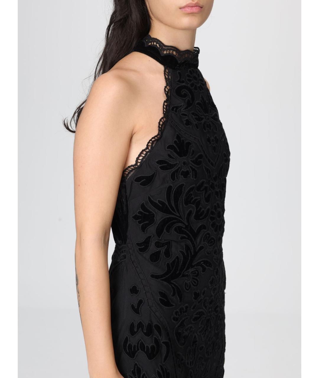 TWIN-SET Черное полиэстеровое платье, фото 3