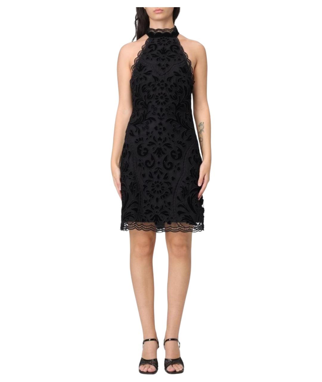 TWIN-SET Черное полиэстеровое платье, фото 1