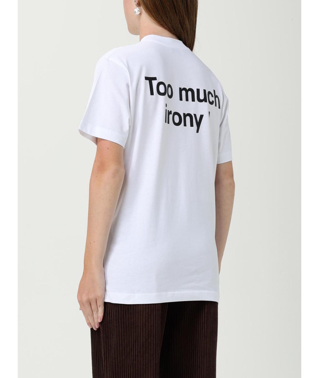 MOSCHINO Белая хлопковая футболка, фото 3