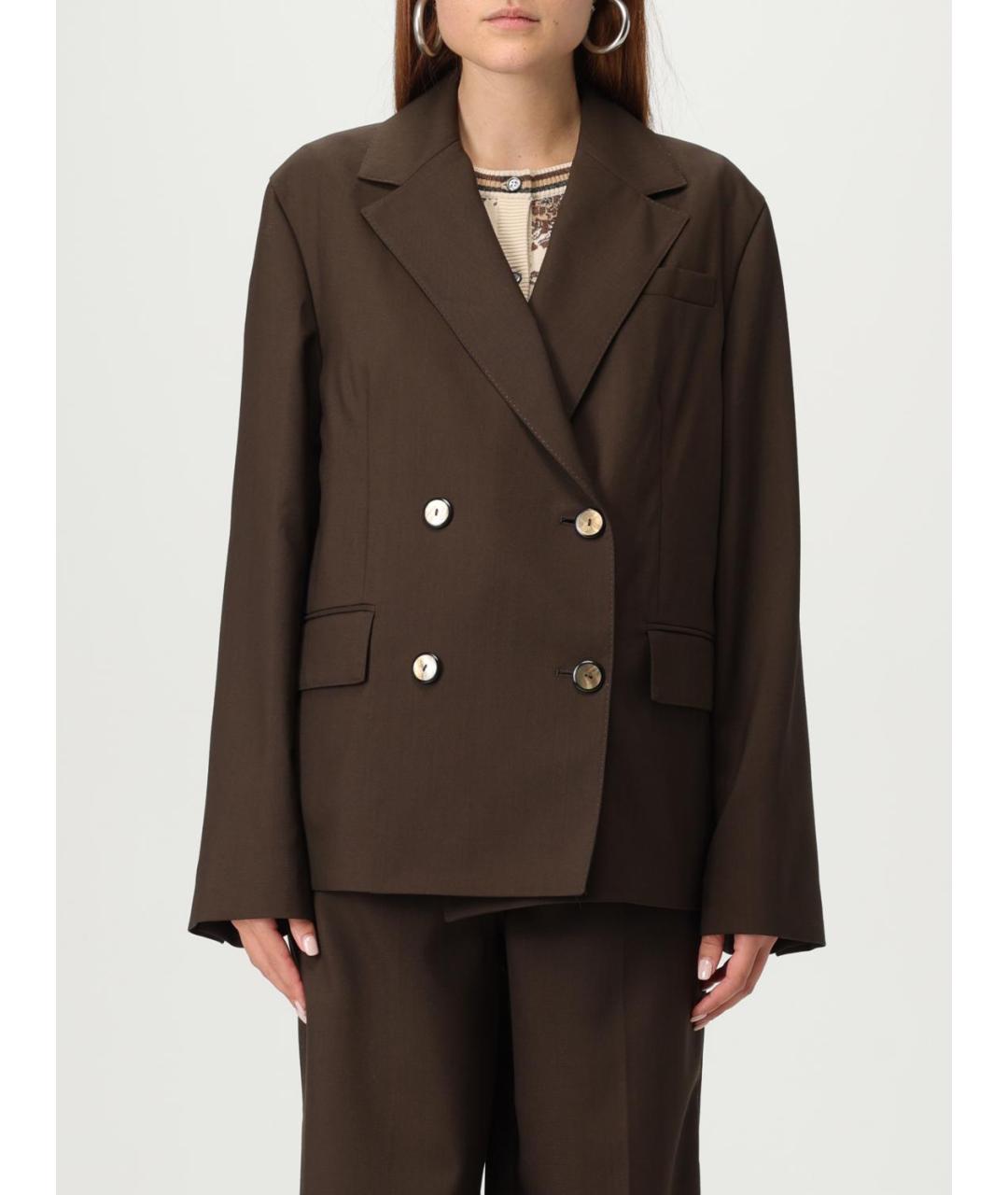 ANTONIO MARRAS Коричневый вискозный жакет/пиджак, фото 6