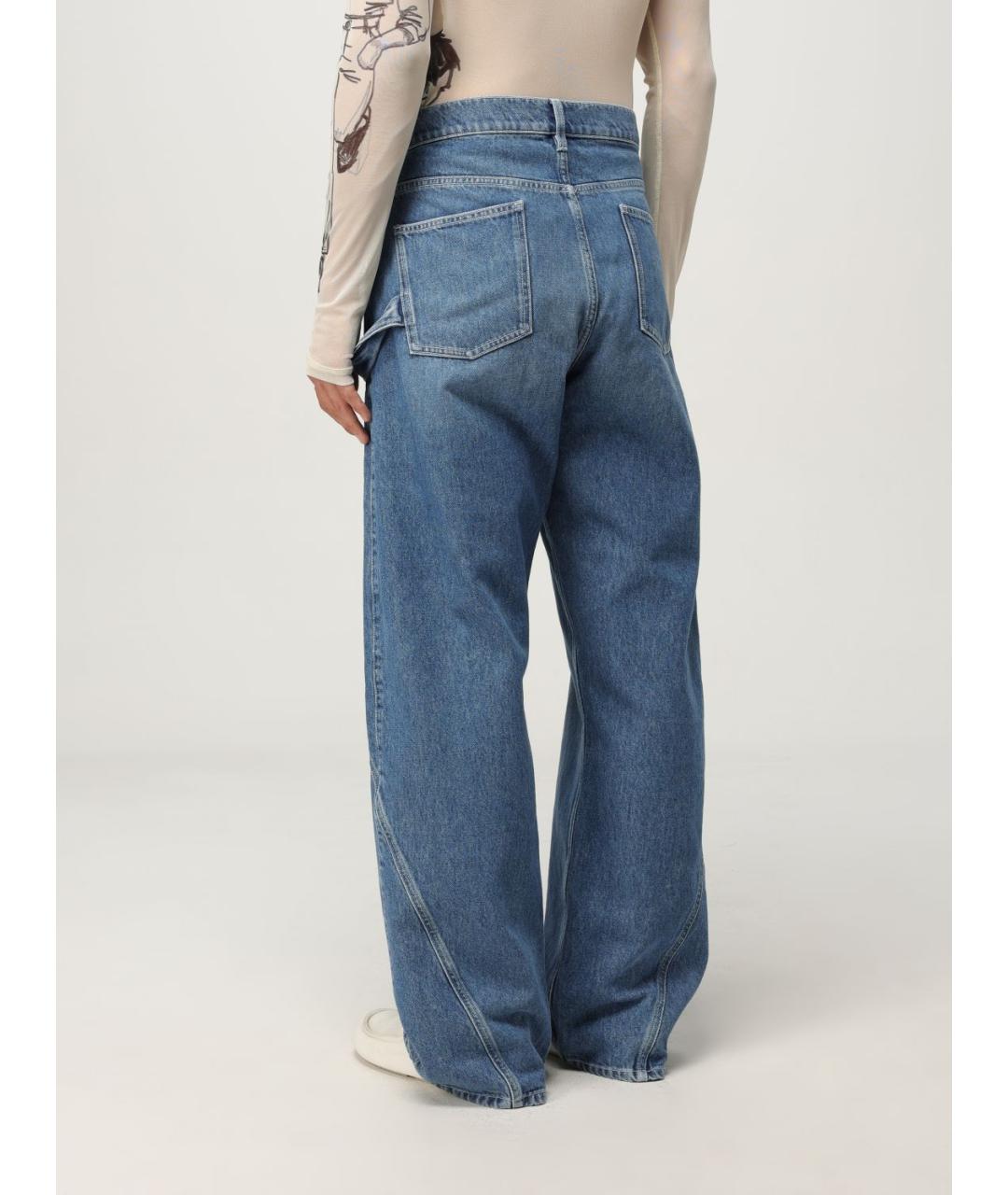 J.W.ANDERSON Синие хлопковые прямые джинсы, фото 4