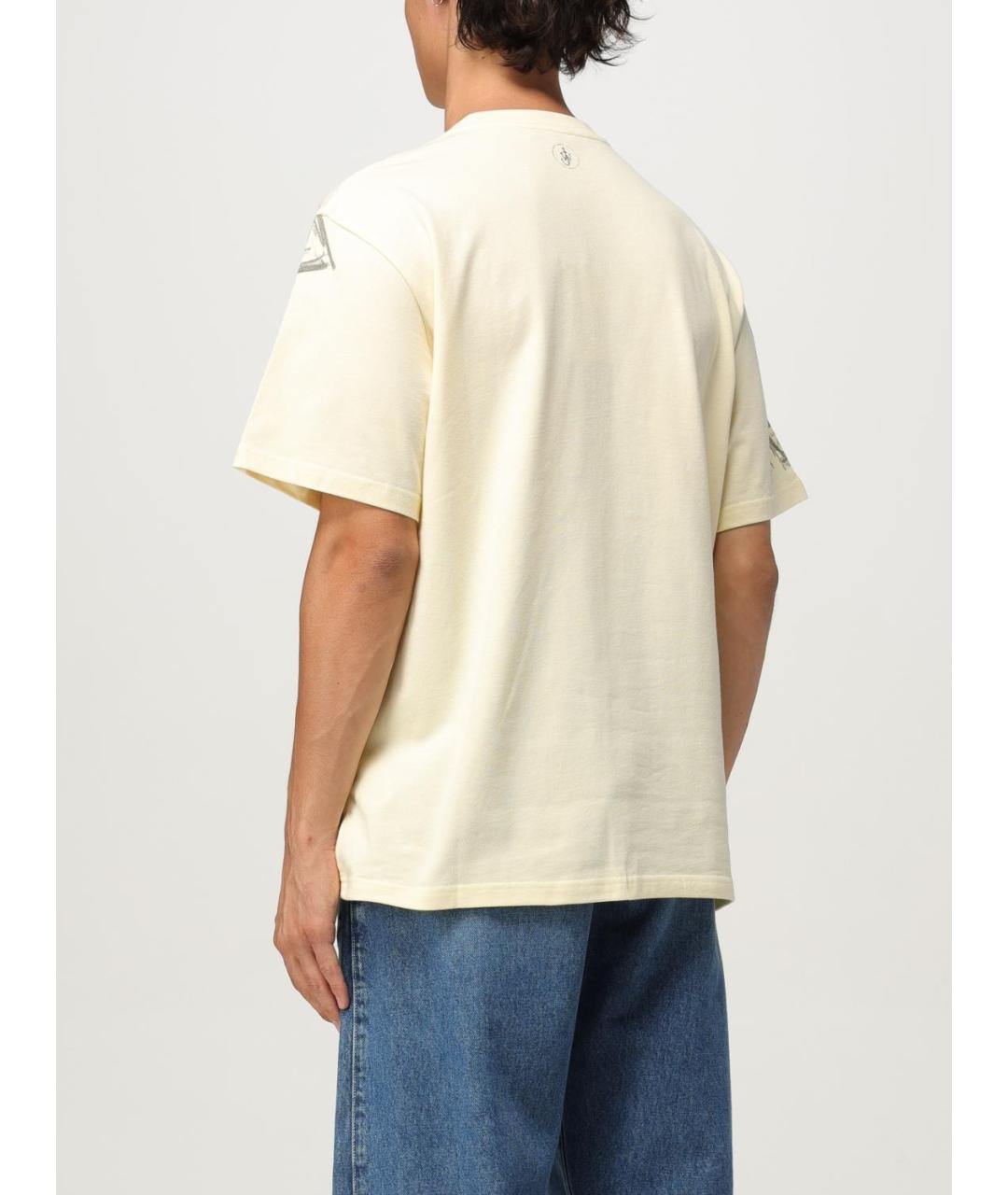 J.W.ANDERSON Бежевая хлопковая футболка, фото 4
