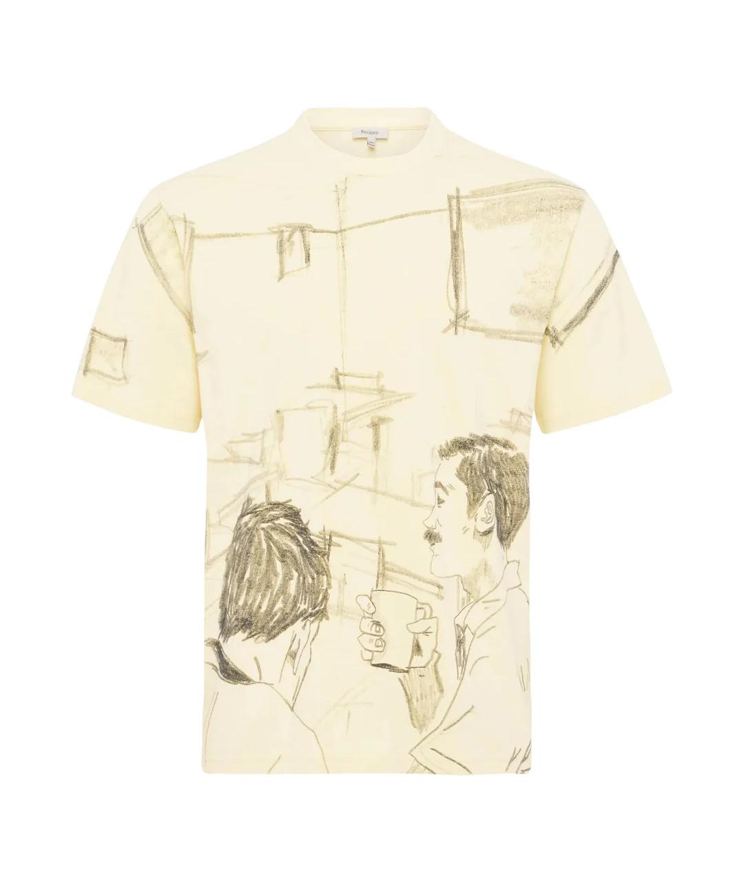 J.W.ANDERSON Бежевая хлопковая футболка, фото 1