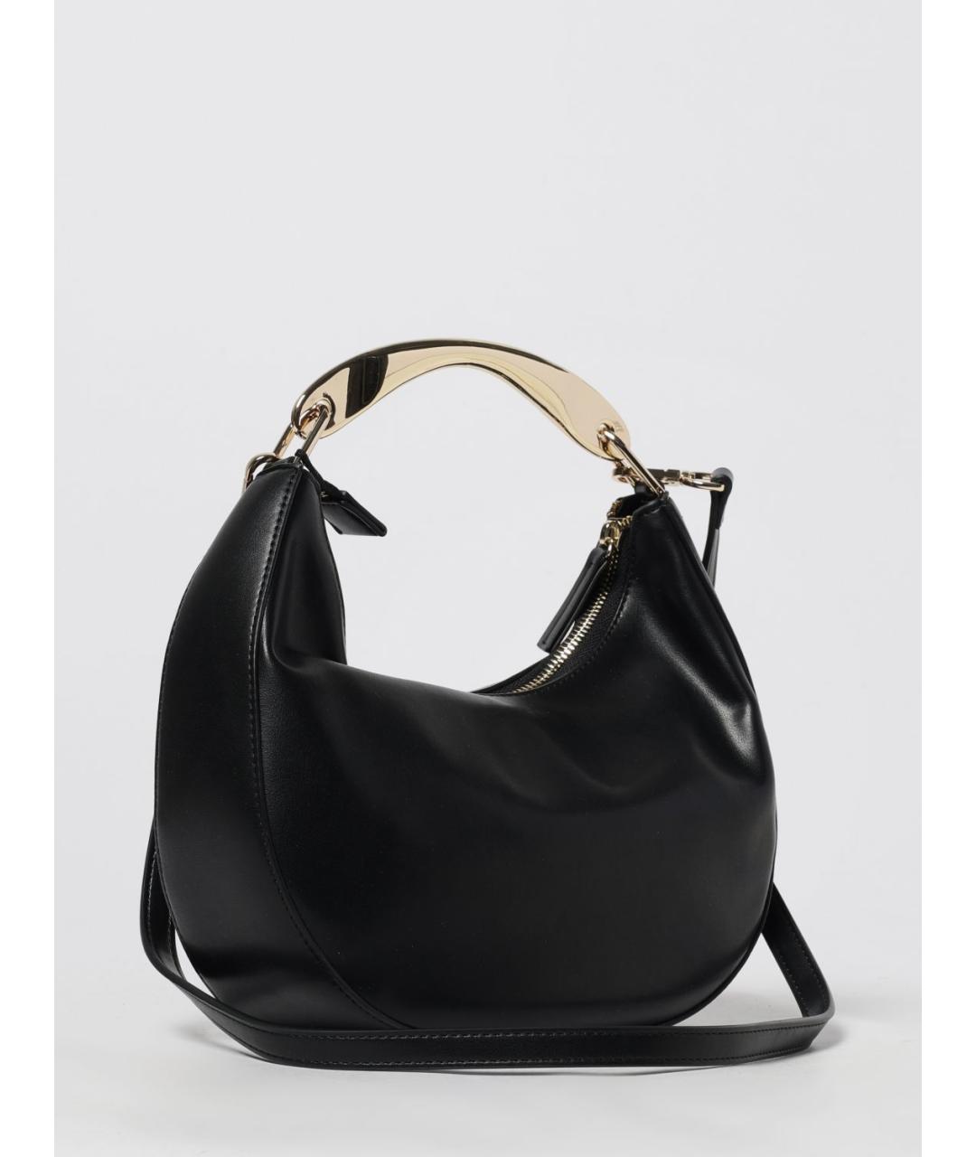 TWIN-SET Черная сумка с короткими ручками из искусственной кожи, фото 2