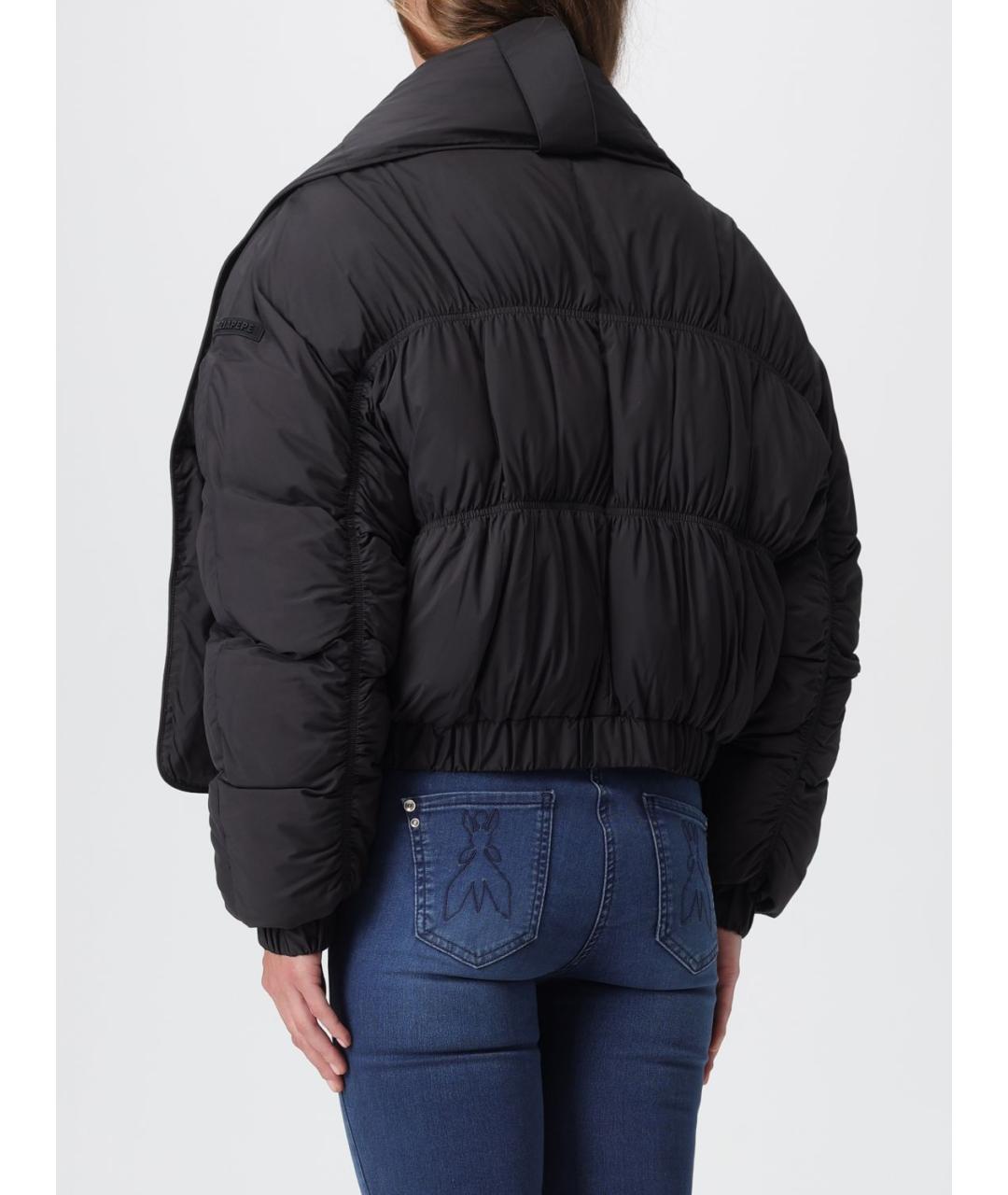 PATRIZIA PEPE Черный полиамидовый пуховик, фото 2