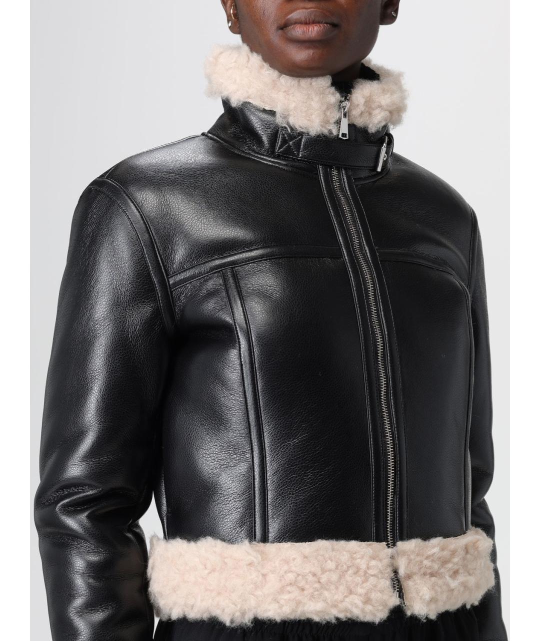 TWIN-SET Черная полиэстеровая дубленка, фото 4