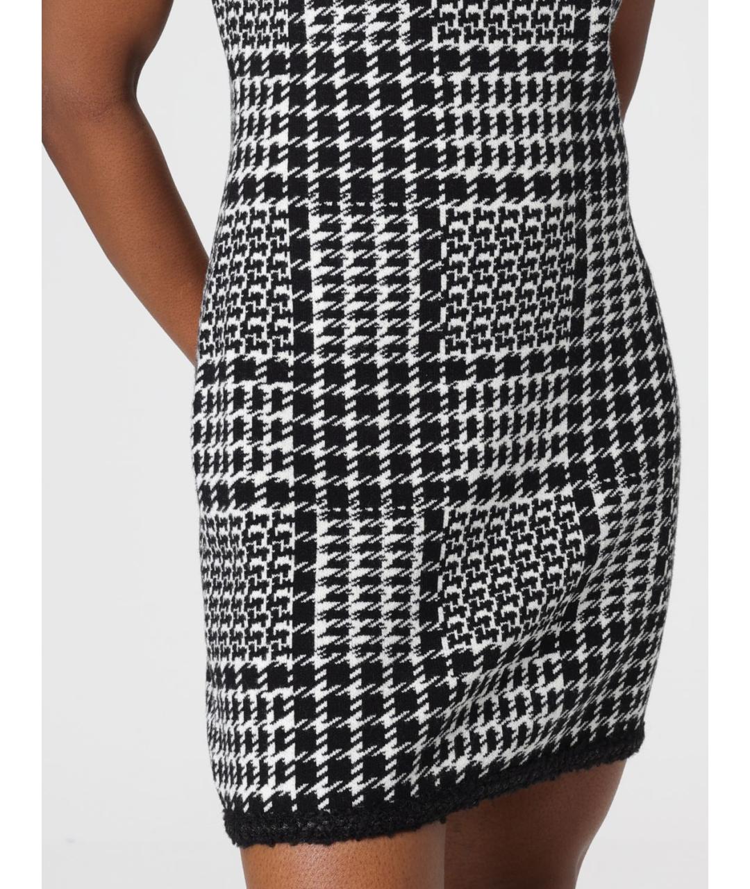 TWIN-SET Черное вискозное повседневное платье, фото 3