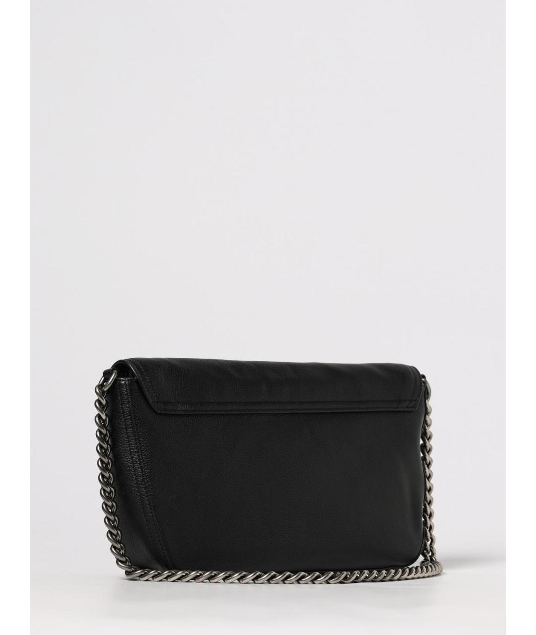 PATRIZIA PEPE Черная кожаная сумка через плечо, фото 2