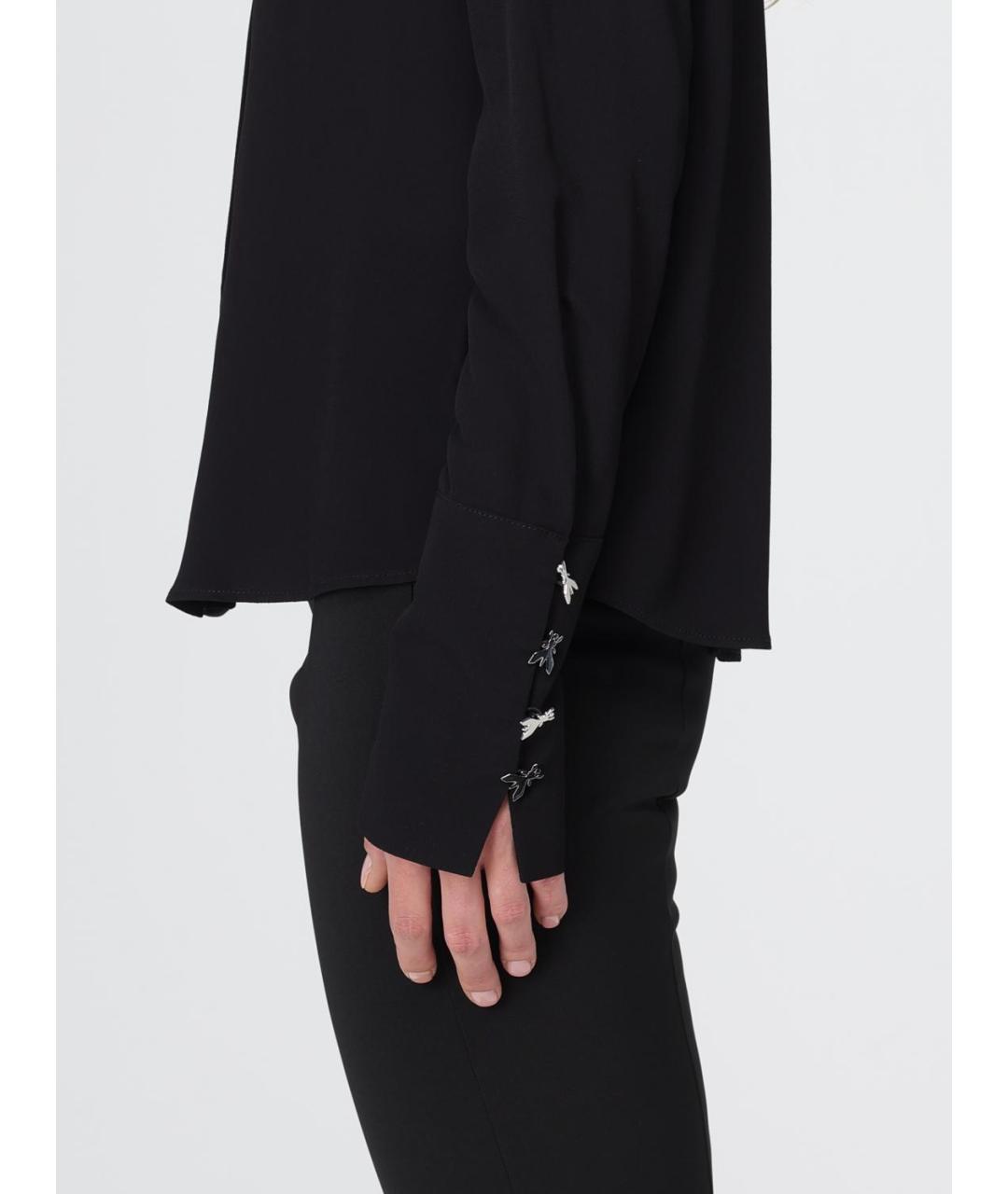 PATRIZIA PEPE Черная креповая рубашка, фото 3