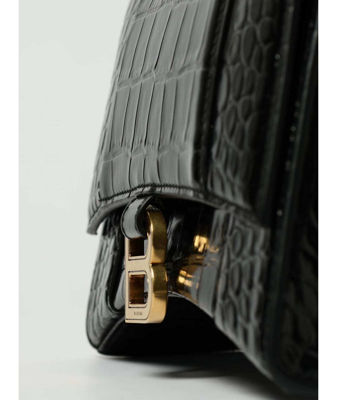 BALENCIAGA Черная кожаная сумка с короткими ручками, фото 4