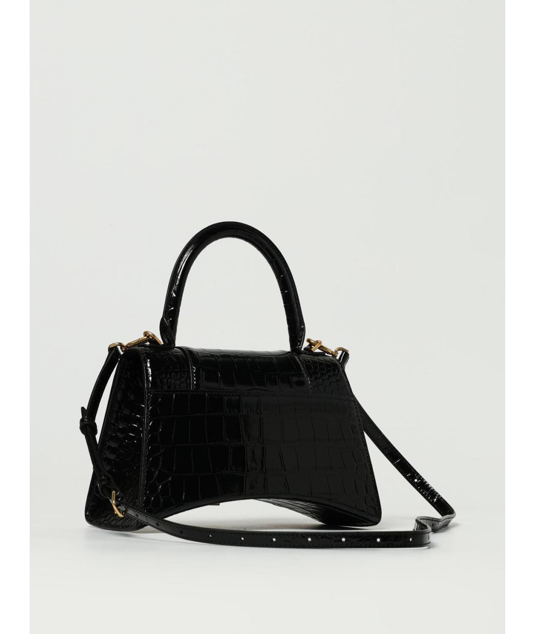 BALENCIAGA Черная кожаная сумка с короткими ручками, фото 3