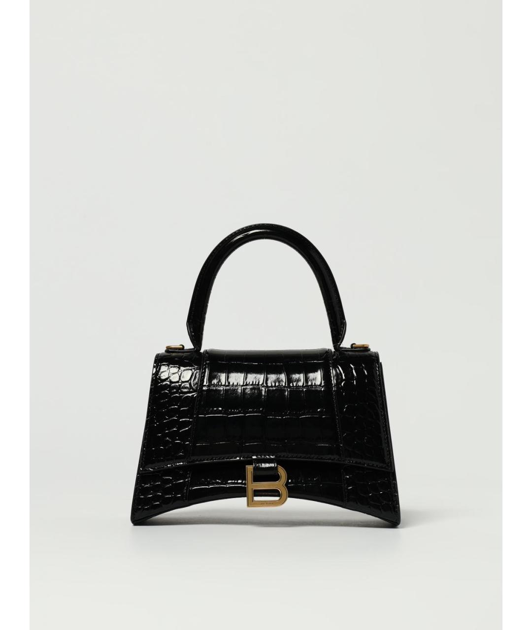 BALENCIAGA Черная кожаная сумка с короткими ручками, фото 6