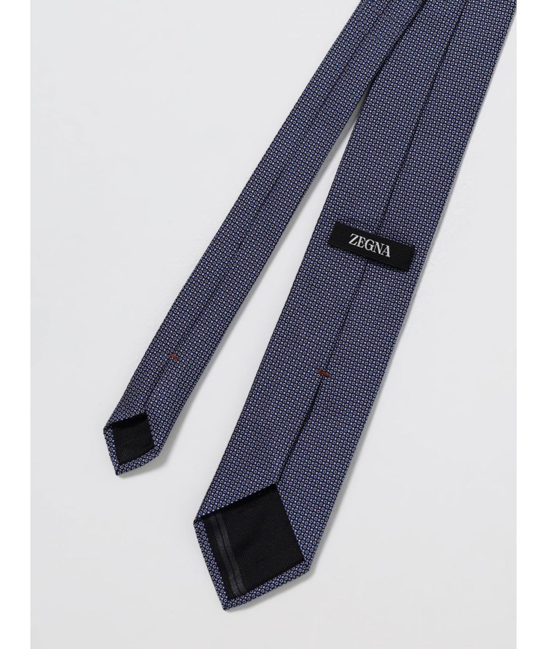 ZEGNA Синий шелковый галстук, фото 2