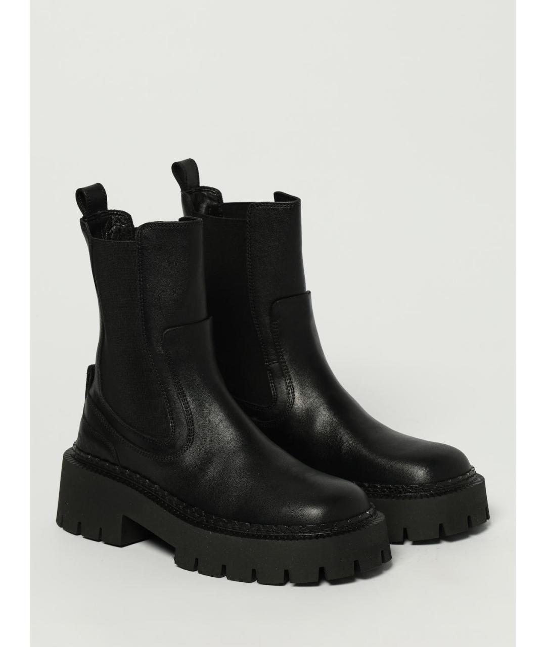 VIC MATIE Черные кожаные ботинки, фото 2