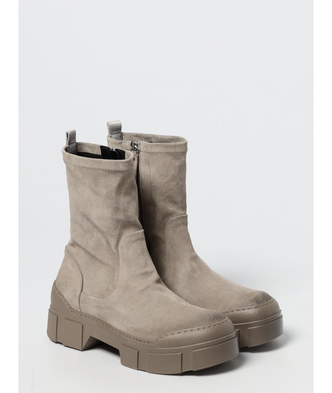 VIC MATIE Бежевые замшевые ботинки, фото 2