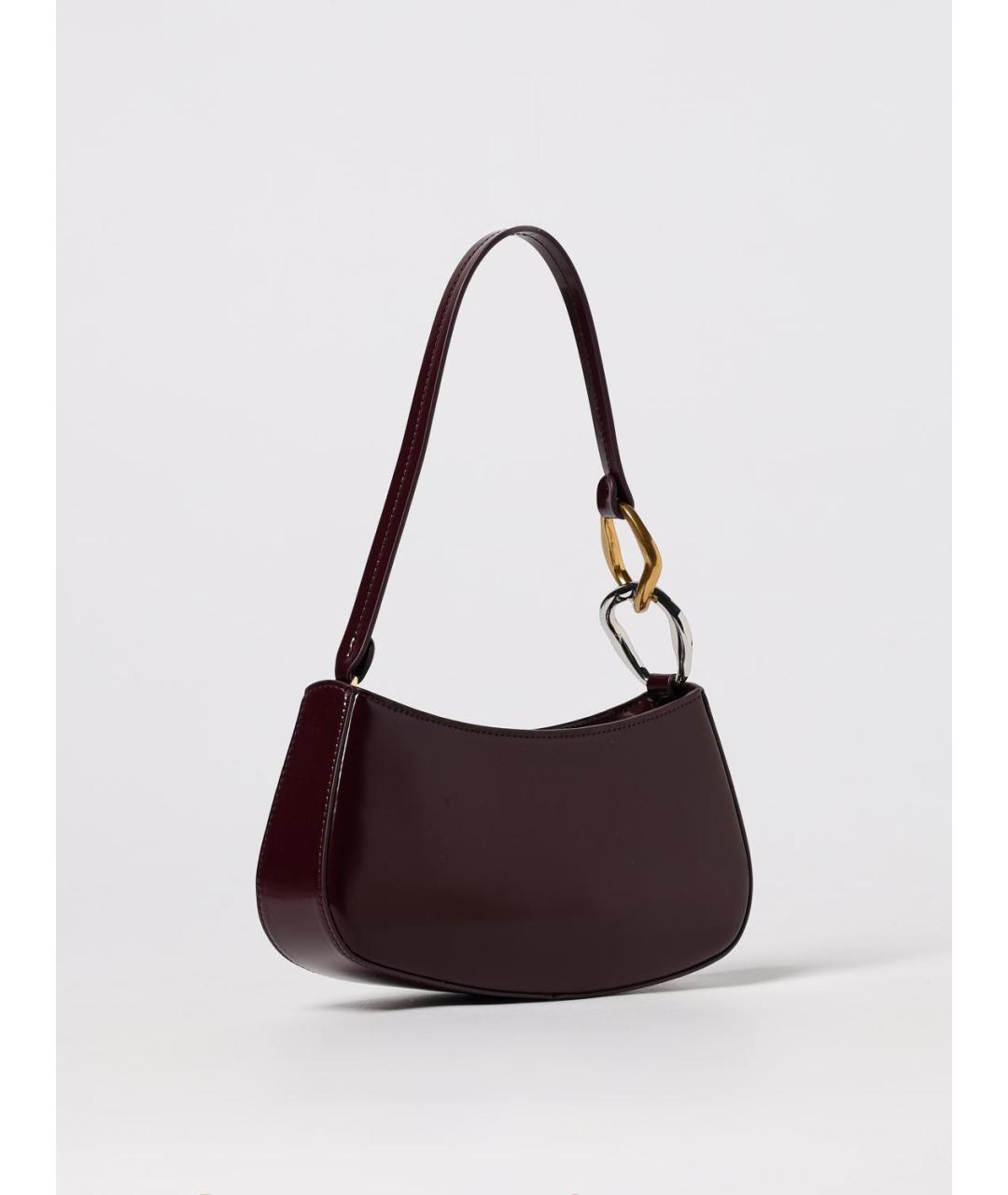 STAUD Бордовая кожаная сумка через плечо, фото 2