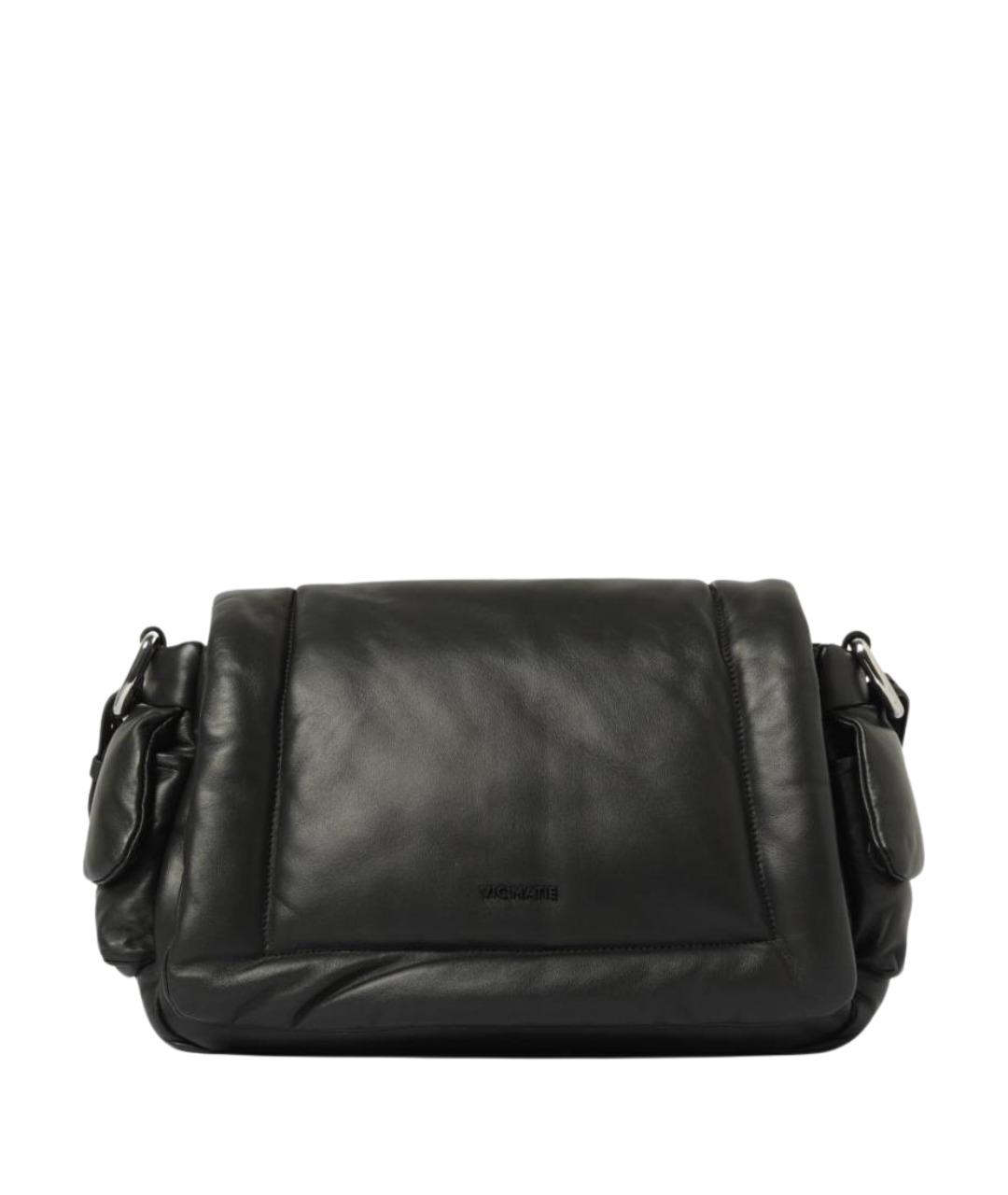 VIC MATIE Черная кожаная сумка через плечо, фото 1