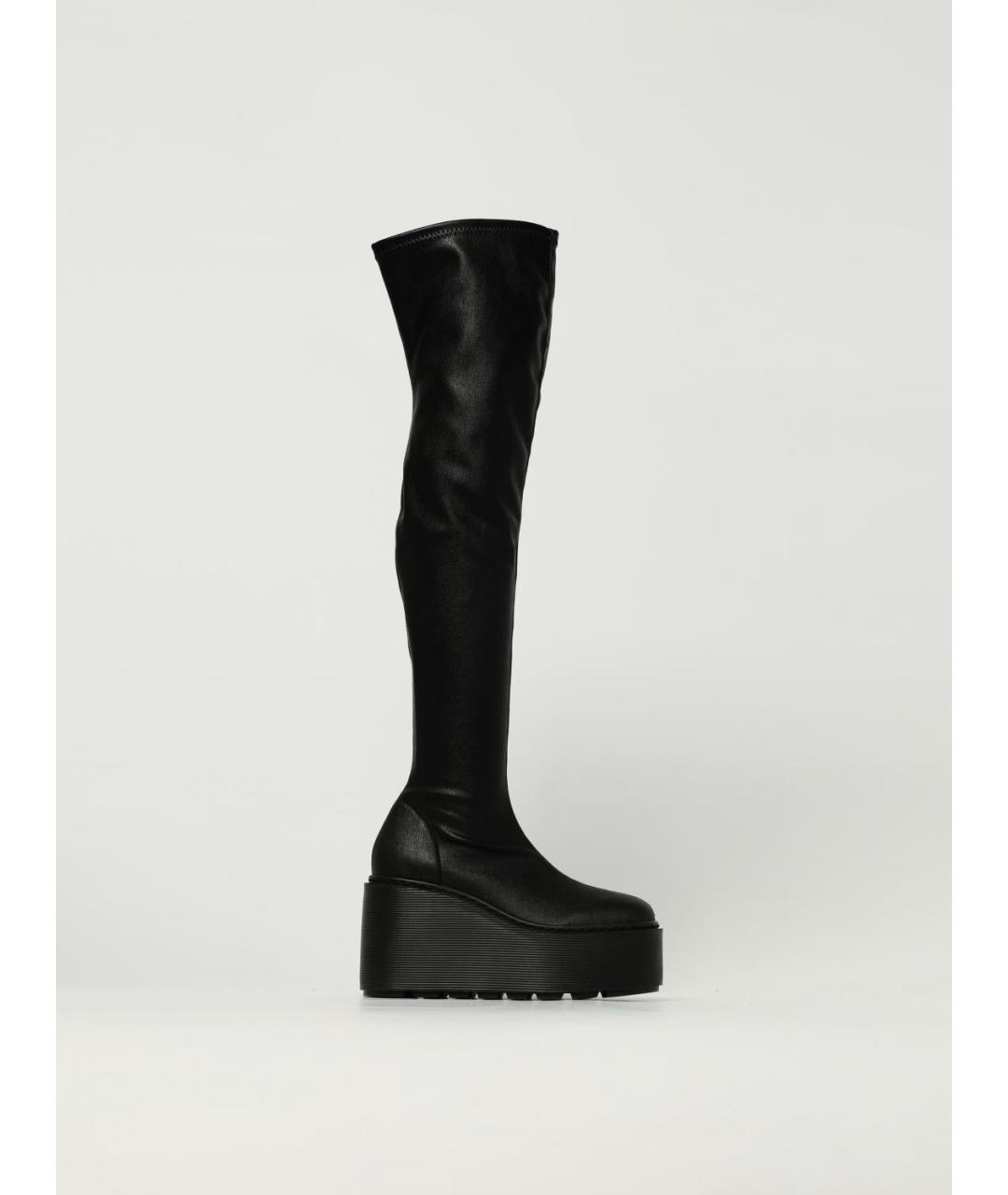 VIC MATIE Черные синтетические сапоги, фото 4