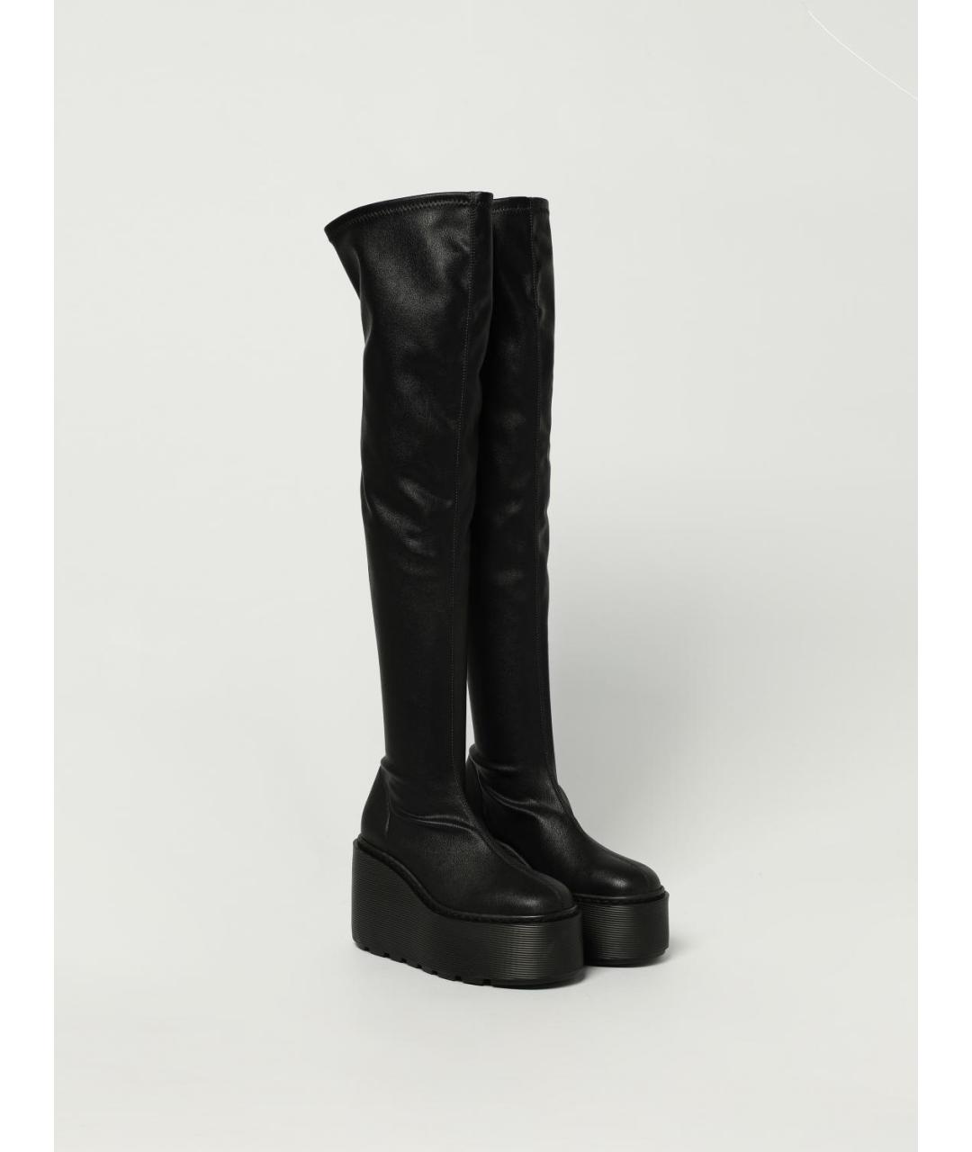 VIC MATIE Черные синтетические сапоги, фото 2