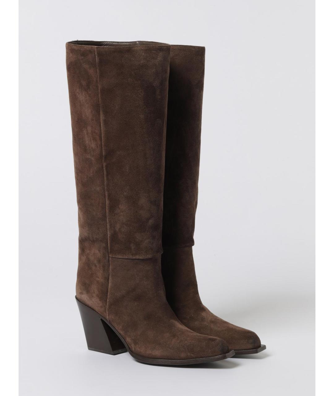 VIC MATIE Коричневые замшевые сапоги, фото 2