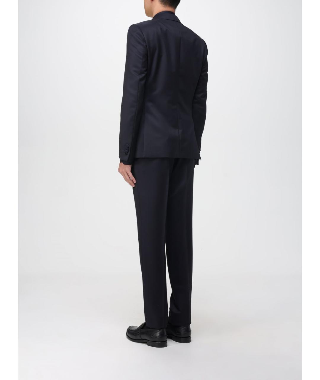 ZEGNA Темно-синий классический костюм, фото 3